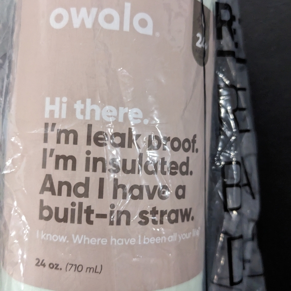 Owala Mint and Red Water Bottle - Picture 2 of 2